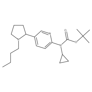 tert-Butyl (5-(1-butylpyrrolidin-2-yl)pyridin-2-yl)(cyclopropyl)carbamate Structure