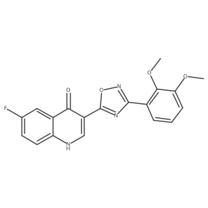 3-(3-(2,3-dimethoxyphenyl)-1,2,4-oxadiazol-5-yl)-6-fluoroquinolin-4(1H)-one结构式