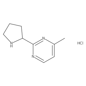 4-Methyl-2-(pyrrolidin-2-yl)pyrimidine hydrochloride Structure
