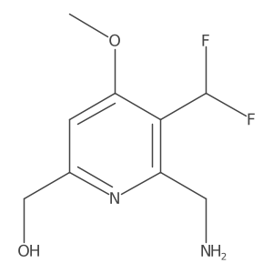 2-(Aminomethyl)-3-(difluoromethyl)-4-methoxypyridine-6-methanol结构式