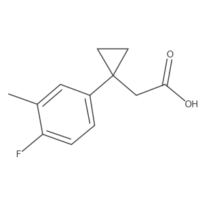 2-[1-(4-Fluoro-3-methylphenyl)cyclopropyl]acetic acid Structure