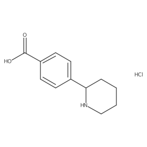 (R)-4-(piperidin-2-yl)benzoic acid hydrochloride Structure