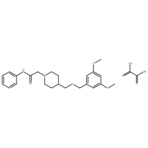 2-(4-(((3,5-dimethoxybenzyl)oxy)methyl)piperidin-1-yl)-N-(pyridin-3-yl)acetamide oxalate结构式