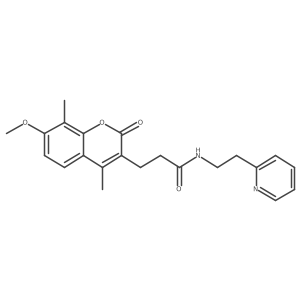 3-(7-methoxy-4,8-dimethyl-2-oxo-2H-chromen-3-yl)-N-[2-(2-pyridyl)ethyl]propanamide Structure