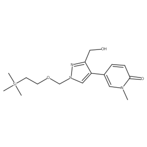 5-(3-(Hydroxymethyl)-1-((2-(trimethylsilyl)ethoxy)methyl)-1H-pyrazol-4-yl)-1-methylpyridin-2(1h)-one结构式