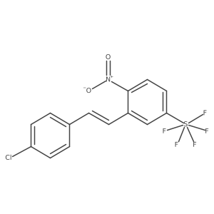 1-Nitro-2-[2-(4-chlorophenyl)vinyl]-4-(pentafluorosulfanyl)benzene结构式
