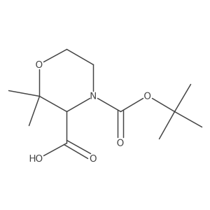 (S)-4-(Tert-butoxycarbonyl)-2,2-dimethylmorpholine-3-carboxylic acid Structure