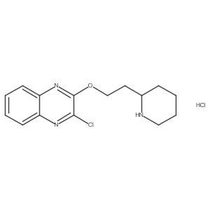 2-Chloro-3-(2-(piperidin-2-yl)ethoxy)quinoxaline hydrochloride结构式