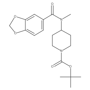 tert-Butyl 4-(N-methylbenzo[d][1,3]dioxole-5-carboxamido)piperidine-1-carboxylate结构式