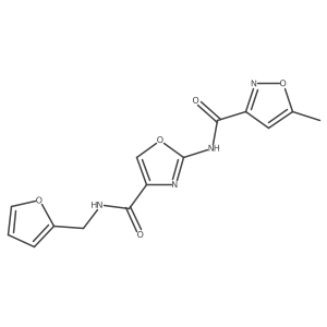 N-(4-((furan-2-ylmethyl)carbamoyl)oxazol-2-yl)-5-methylisoxazole-3-carboxamide Structure