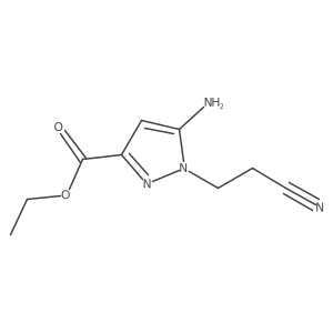 Ethyl 5-amino-1-(2-cyanoethyl)pyrazole-3-carboxylate Structure
