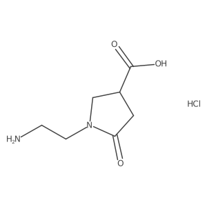 1-(2-Aminoethyl)-5-oxopyrrolidine-3-carboxylic acid hydrochloride Structure