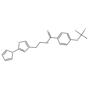 N-(2-(2-(1H-pyrazol-1-yl)thiazol-4-yl)ethyl)-4-(trifluoromethoxy)benzamide Structure