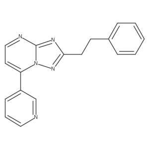 2-Phenethyl-7-(3-pyridyl)[1,2,4]triazolo[1,5-a]pyrimidine结构式