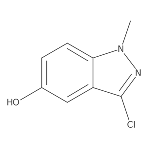 3-Chloro-1-methyl-1H-indazol-5-ol结构式