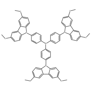 Tris(4-(3,6-dimethoxy-9H-carbazol-9-yl)phenyl)amine Structure