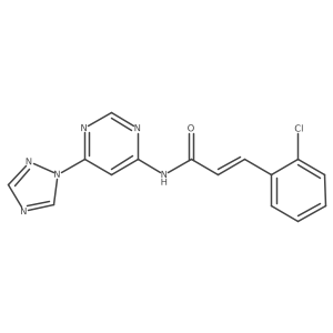 (E)-N-(6-(1H-1,2,4-triazol-1-yl)pyrimidin-4-yl)-3-(2-chlorophenyl)acrylamide Structure