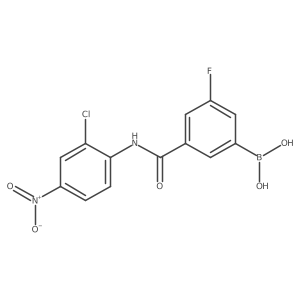 5-(2-Chloro-4-nitrophenylcarbamoyl)-3-fluorobenzeneboronic acid结构式