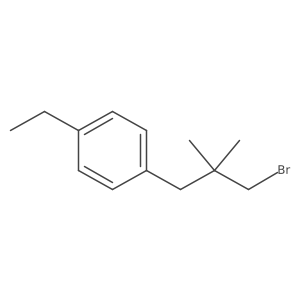 1-(3-Bromo-2,2-dimethylpropyl)-4-ethylbenzene结构式