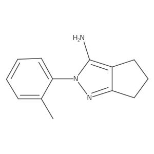 2-(2-methylphenyl)-2H,4H,5H,6H-cyclopenta[c]pyrazol-3-amine结构式