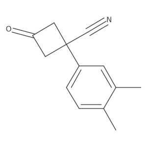1-(3,4-Dimethylphenyl)-3-oxocyclobutane-1-carbonitrile结构式