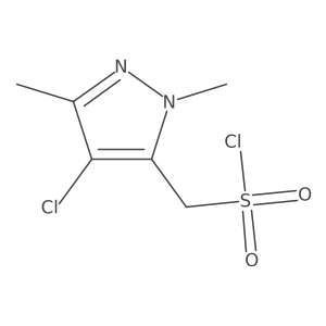 (4-chloro-1,3-dimethyl-1H-pyrazol-5-yl)methanesulfonyl chloride Structure