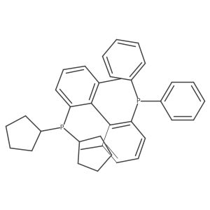 (1S)-Dicyclopentyl(2'-(diphenylphosphino)-6,6'-dimethyl-[1,1'-biphenyl]-2-yl)phosphine Structure