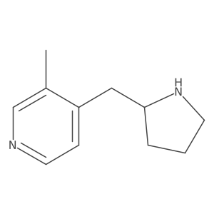 3-Methyl-4-[(pyrrolidin-2-yl)methyl]pyridine Structure