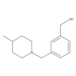 (3-((4-Methylpiperidin-1-yl)methyl)phenyl)methanol结构式