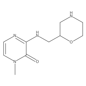 1-Methyl-3-[(morpholin-2-ylmethyl)amino]-1,2-dihydropyrazin-2-one结构式