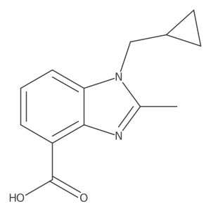 1-(cyclopropylmethyl)-2-methyl-1H-1,3-benzodiazole-4-carboxylic acid结构式