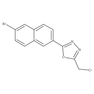 2-(6-Bromonaphthalen-2-yl)-5-(chloromethyl)-1,3,4-oxadiazole Structure