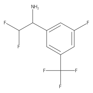 2,2-Difluoro-1-[3-fluoro-5-(trifluoromethyl)phenyl]ethan-1-amine Structure