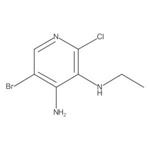 5-Bromo-2-chloro-N3-ethylpyridine-3,4-diamine结构式