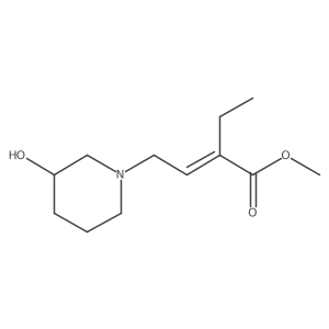 Methyl 2-ethyl-4-(3-hydroxypiperidin-1-yl)but-2-enoate结构式