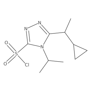 5-(1-cyclopropylethyl)-4-(propan-2-yl)-4H-1,2,4-triazole-3-sulfonyl chloride Structure