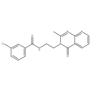 3-chloro-N-[2-(2-methyl-4-oxopyrido[2,3-d]pyrimidin-3(4H)-yl)ethyl]benzamide结构式