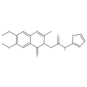 2-(6,7-dimethoxy-2-methyl-4-oxoquinazolin-3(4H)-yl)-N-(1,3-thiazol-2-yl)acetamide结构式