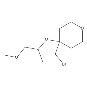 4-(Bromomethyl)-4-[(1-methoxypropan-2-yl)oxy]oxane Structure