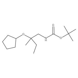 tert-butyl N-[2-(cyclopentyloxy)-3-iodo-2-methylpropyl]carbamate Structure