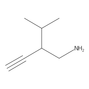 3-(Aminomethyl)-4-methylpent-1-yne Structure