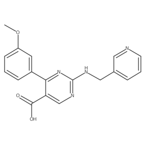 4-(3-Methoxyphenyl)-2-{[(pyridin-3-yl)methyl]amino}pyrimidine-5-carboxylic acid结构式