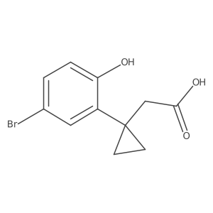 2-[1-(5-Bromo-2-hydroxyphenyl)cyclopropyl]acetic acid结构式