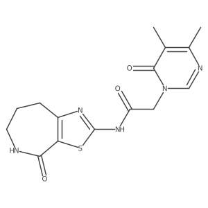 2-(4,5-dimethyl-6-oxopyrimidin-1(6H)-yl)-N-(4-oxo-5,6,7,8-tetrahydro-4H-thiazolo[5,4-c]azepin-2-yl)acetamide结构式