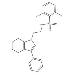 2,6-difluoro-N-(2-(3-(pyridin-4-yl)-4,5,6,7-tetrahydro-1H-indazol-1-yl)ethyl)benzenesulfonamide Structure