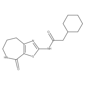 2-cyclohexyl-N-(4-oxo-5,6,7,8-tetrahydro-4H-thiazolo[5,4-c]azepin-2-yl)acetamide结构式