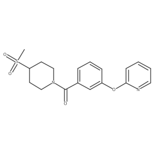 (4-(Methylsulfonyl)piperidin-1-yl)(3-(pyridin-2-yloxy)phenyl)methanone结构式