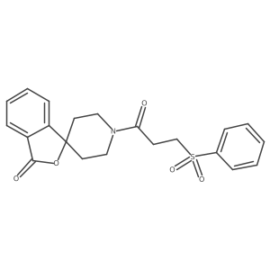 1'-(3-(phenylsulfonyl)propanoyl)-3H-spiro[isobenzofuran-1,4'-piperidin]-3-one Structure