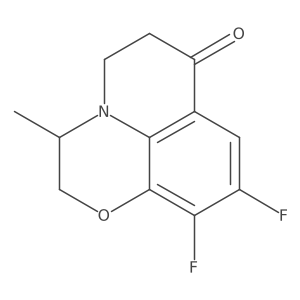 (S)-9,10-Difluoro-3-methyl-2,3,5,6-tetrahydro-7H-pyrido[1,2,3-de]-1,4-benzoxazin-7-one结构式