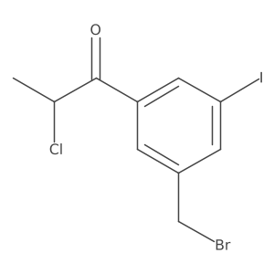 1-(3-(Bromomethyl)-5-iodophenyl)-2-chloropropan-1-one Structure